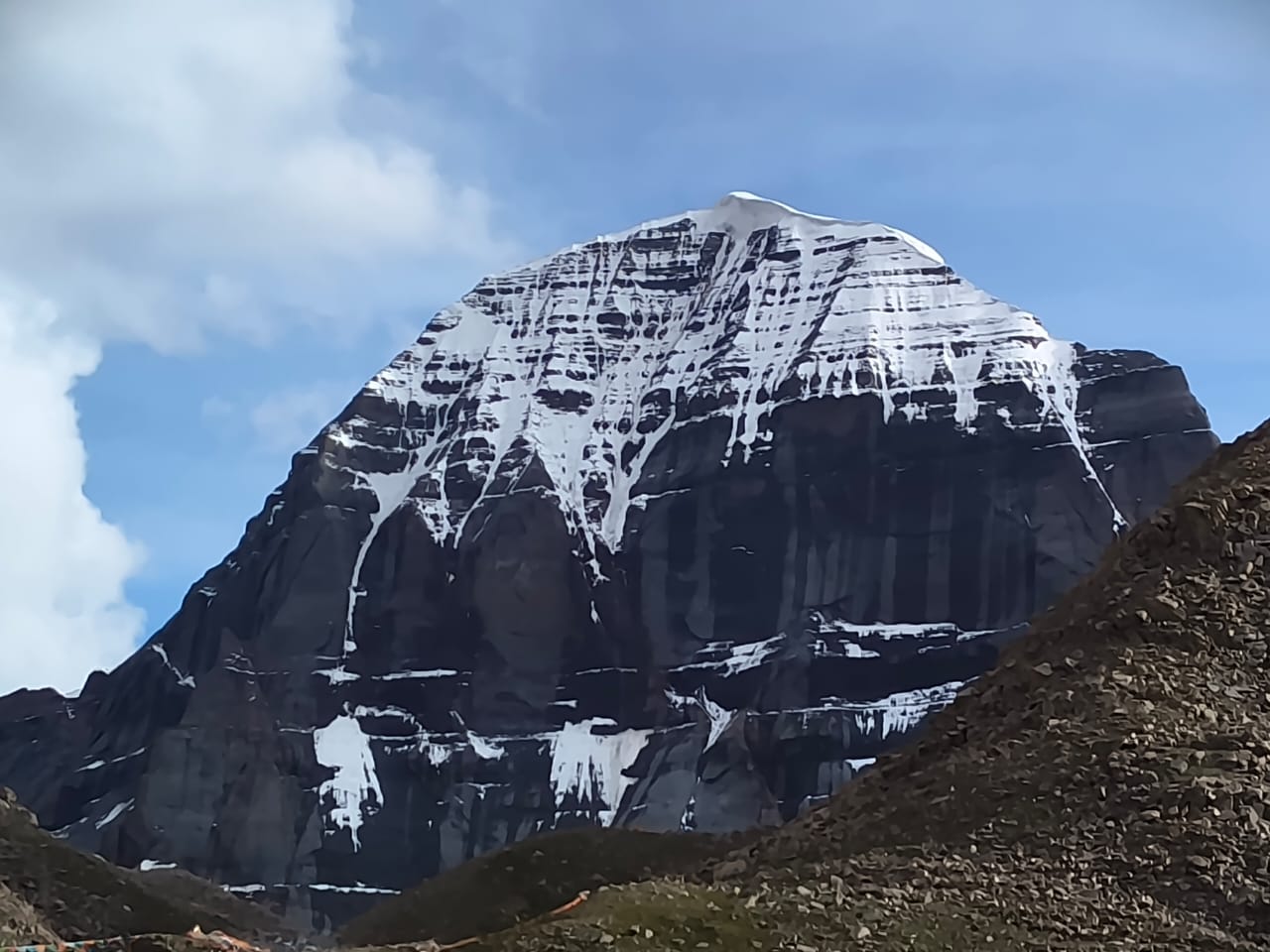 Mount Kailash north face with Pandey Guru